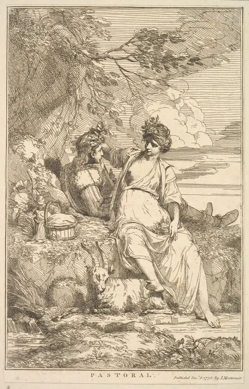 Pastoral, from "Fifteen Etchings Dedicated to Sir Joshua Reynolds" Wall Art by John Hamilton Mortimer - High-Resolution Digital Print