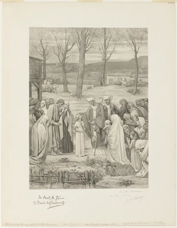 Pastoral Life of Saint Geneviève (center panel)