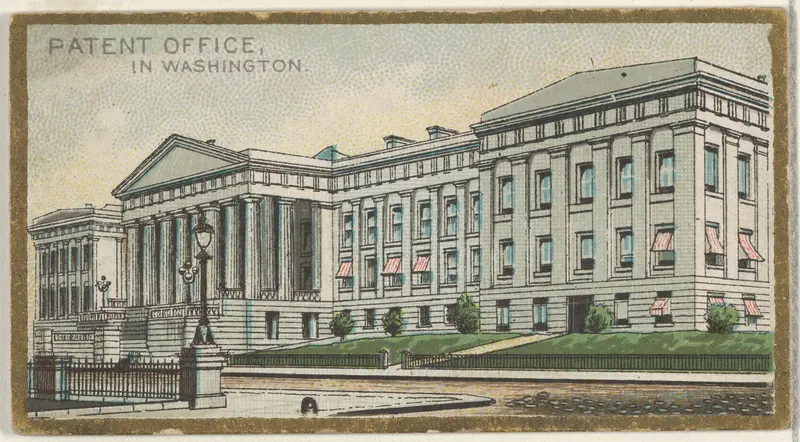 Patent Office in Washington, from the General Government and State Capitol Buildings series (N14) for Allen & Ginter Cigarettes Brands Wall Art by Allen & Ginter - High-Resolution Digital Print