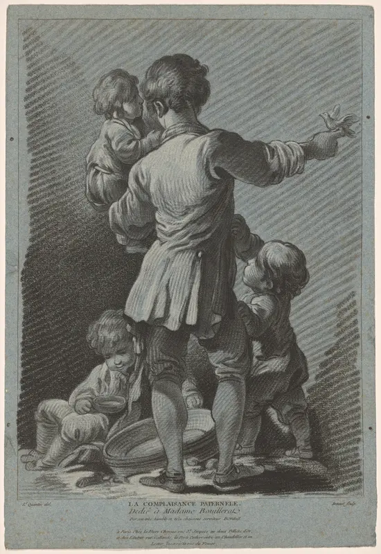 Paternal Complacency Wall Art by Louis-Marin Bonnet - High-Resolution Digital Print