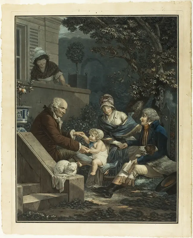 Paternal Pleasures Wall Art by Philibert Louis Debucourt - High-Resolution Digital Print