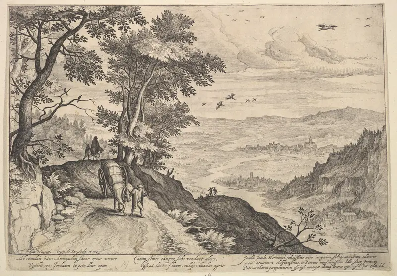 Path over a Valley Wall Art by Crispijn de Passe the Elder - High-Resolution Digital Print