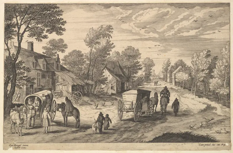 Path Through a Village Wall Art by Aegidius Sadeler II - High-Resolution Digital Print