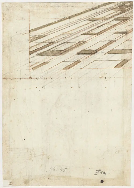Patroon van een plafond in perspectief Wall Art by anonymous - High-Resolution Digital Print