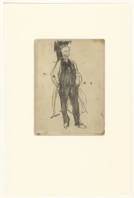 Paul Verlaine, staande met de handen in de zakken Wall Art by Isaac Israels - High-Resolution Digital Print