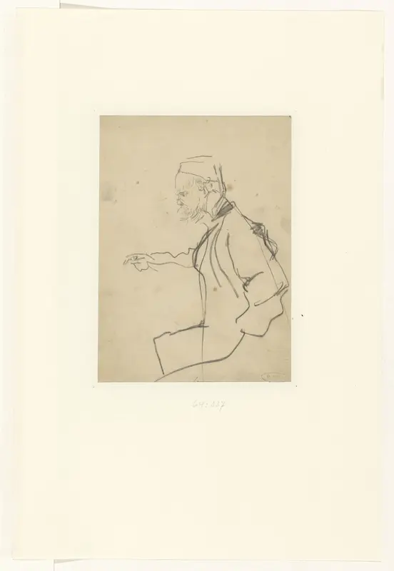 Paul Verlaine, zittend, in profiel naar links Wall Art by Isaac Israels - High-Resolution Digital Print
