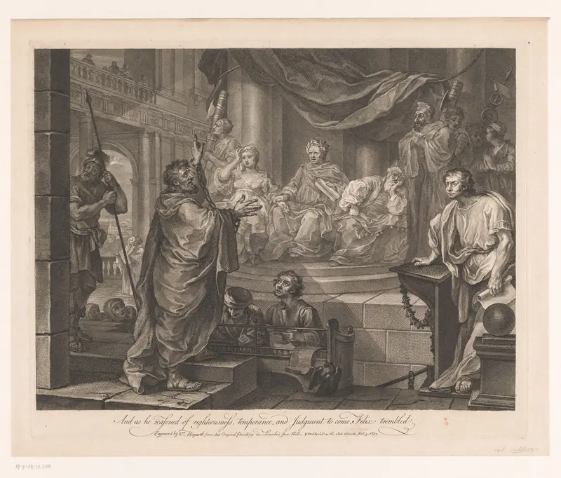 Paul voor Felix gebracht door Tertullus Wall Art by Unknown - High-Resolution Digital Print