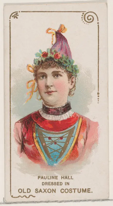 Pauline Hall Dressed in Old Saxon Costume, from the set Actors and Actresses, First Series (N70) for Duke brand cigarettes Wall Art by W. Duke, Sons & Co. - High-Resolution Digital Print