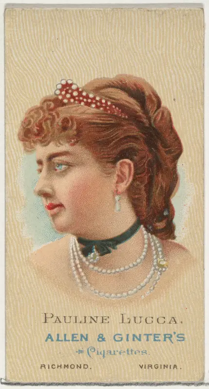 Pauline Lucca, from World's Beauties, Series 2 (N27) for Allen & Ginter Cigarettes Wall Art by Allen & Ginter - High-Resolution Digital Print