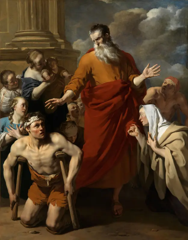 Paulus geneest de man die niet kon lopen Wall Art by Karel du Jardin - High-Resolution Digital Print