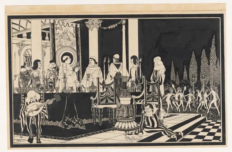 Paus Alexander VI aan een rijk gedekte tafel Wall Art by Otto Verhagen (I) - High-Resolution Digital Print