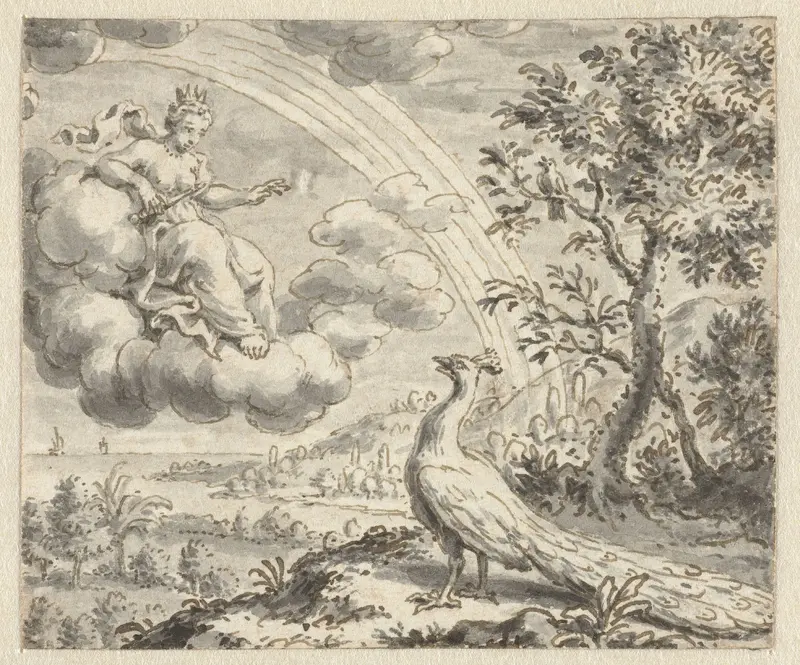 Pauw die zich beklaagt bij Juno Wall Art by anonymous - High-Resolution Digital Print