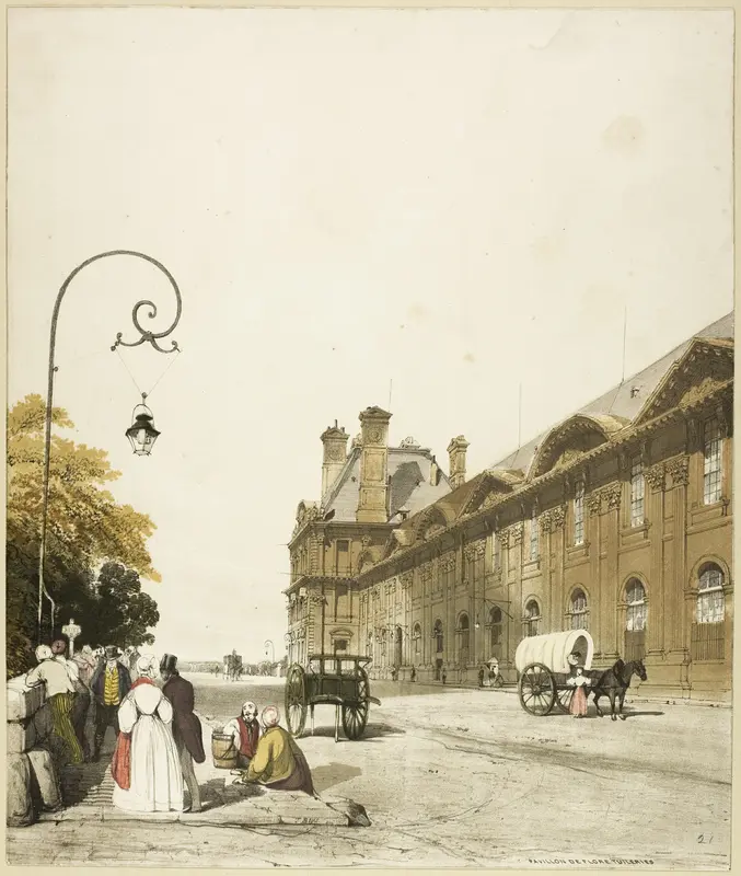Pavillon de Flore, Tuileries Wall Art by Thomas Shotter Boys - High-Resolution Digital Print