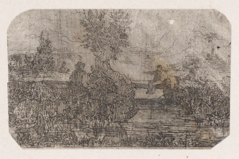 Paysans se Reposant (Peasants Resting) Wall Art by Rodolphe Bresdin - High-Resolution Digital Print