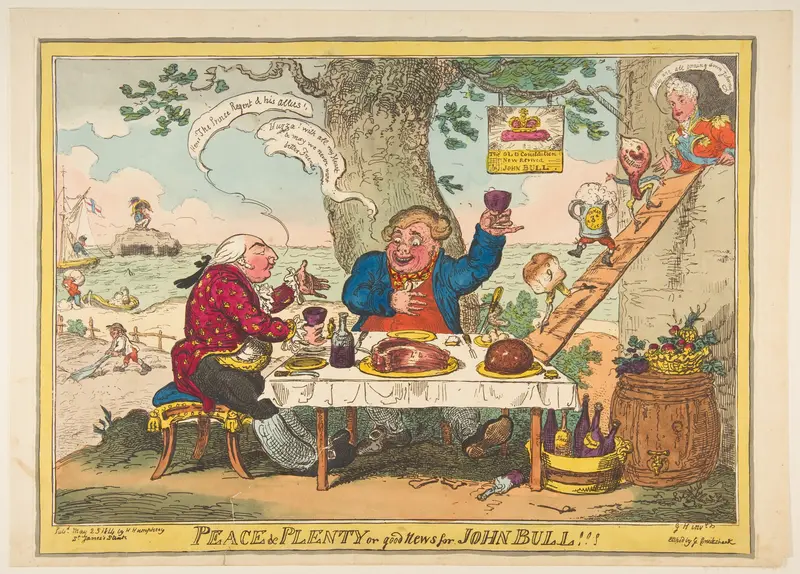 Peace and Plenty or Good News for John Bull!!! Wall Art by George Cruikshank - High-Resolution Digital Print