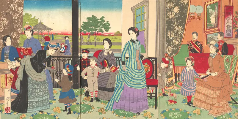 Peaceful Pleasures of the Highest Nobility (Kyōraku taihei kiken zu) Wall Art by Inoue Yasuji - High-Resolution Digital Print