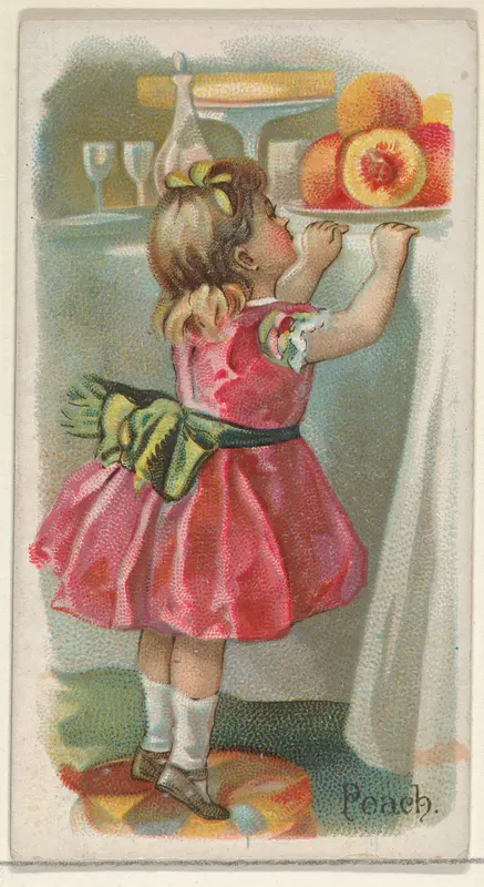 Peach, from the Fruits series (N12) for Allen & Ginter Cigarettes Brands Wall Art by Allen & Ginter - High-Resolution Digital Print
