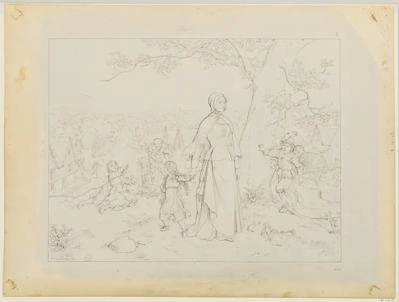 Pearl, from Nathaniel Hawthorne's "The Scarlet Letter" Wall Art by Felix Octavius Carr Darley - High-Resolution Digital Print