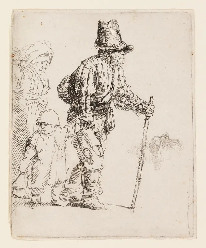 Peasant Family on the Tramp Wall Art by Rembrandt van Rijn - High-Resolution Digital Print