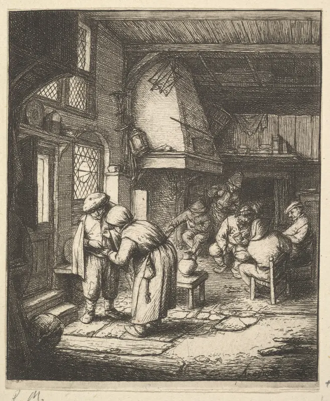 Peasant Paying his Bill Wall Art by Adriaen van Ostade - High-Resolution Digital Print