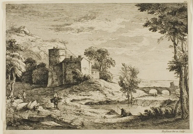 Peasant Riding on a Donkey Wall Art by Jean Jacques de Boissieu - High-Resolution Digital Print