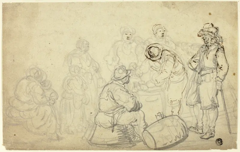 Peasant Scene Wall Art by Willem van de Velde, I - High-Resolution Digital Print