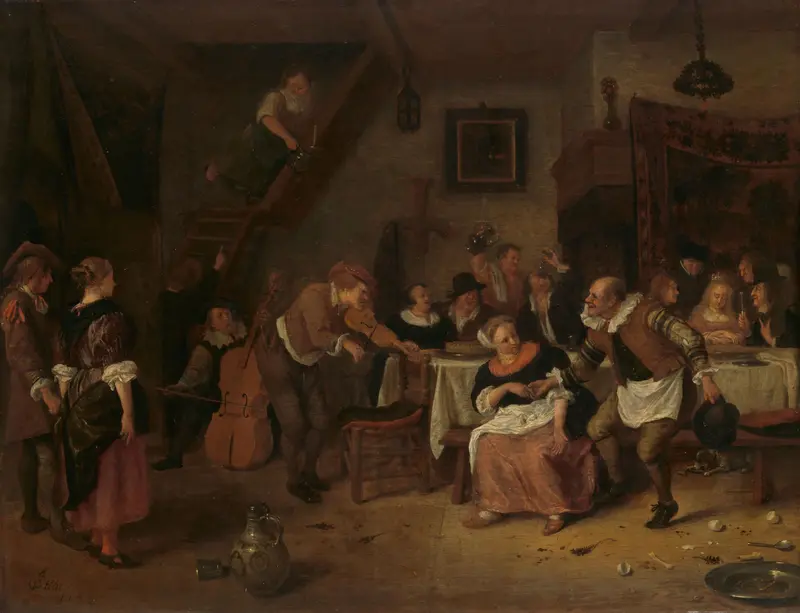 Peasant wedding Wall Art by Jan Havicksz. Steen - High-Resolution Digital Print