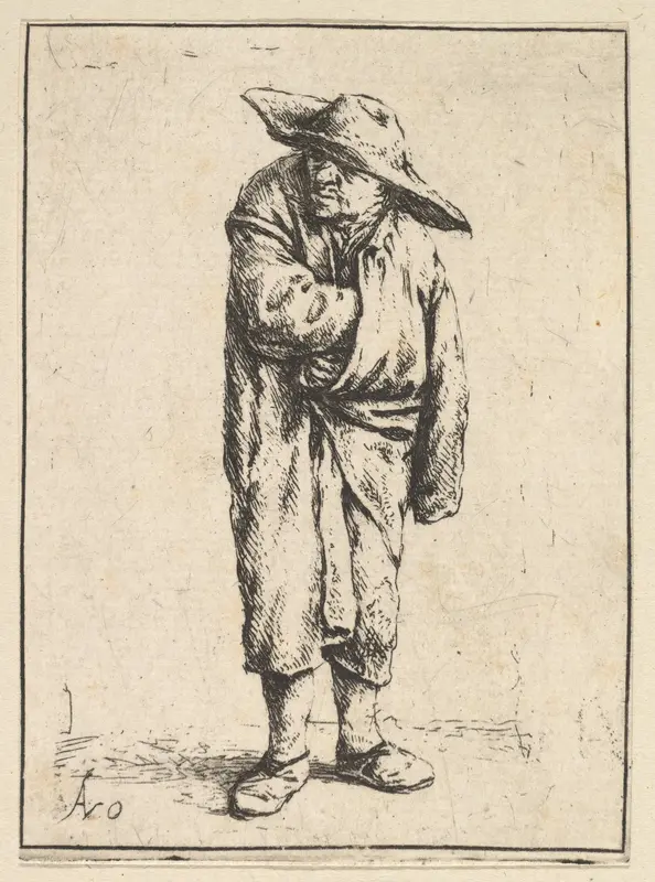Peasant Wrapped in his Cloak Wall Art by Adriaen van Ostade - High-Resolution Digital Print