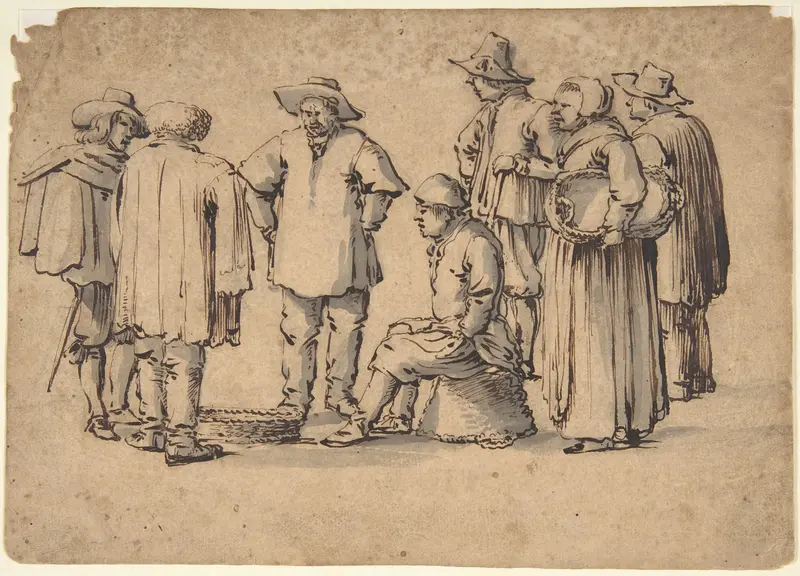 Peasants Wall Art by Willem van de Velde I - High-Resolution Digital Print