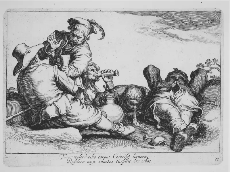 Peasants Drinking, from "Sixteen Peasant Subjects"