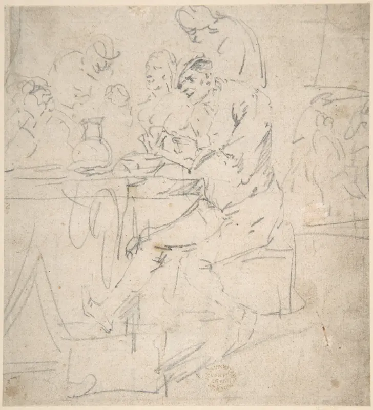 Peasants in a Tavern Wall Art by Egbert Jasperszoon van Heemskerck I - High-Resolution Digital Print