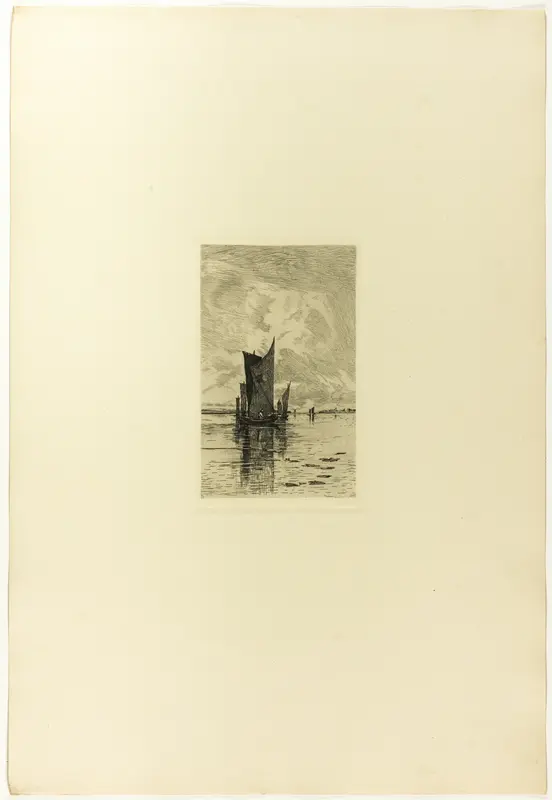 Peat Boat on the Hamme River Wall Art by Hans Ende - High-Resolution Digital Print
