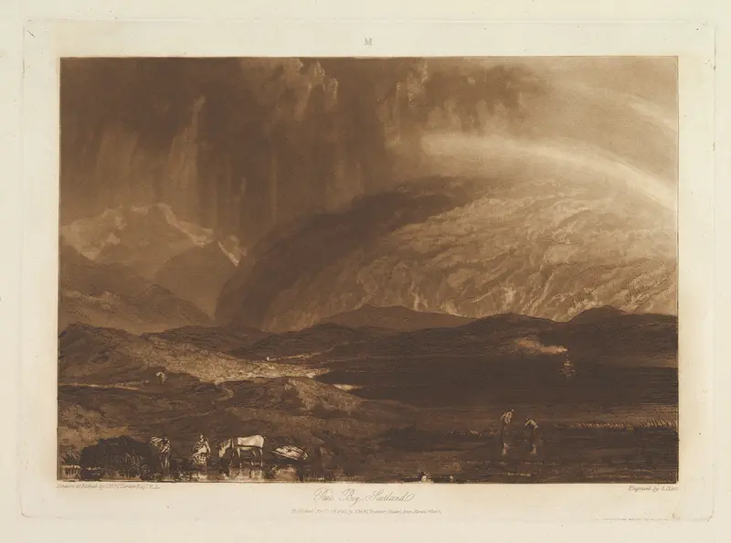 Peat Bog, Scotland, part IX, plate 45 from "Liber Studiorum" Wall Art by Joseph Mallord William Turner - High-Resolution Digital Print