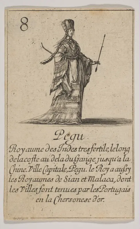 Pegu, from "Jeu de la Géographie" Wall Art by Stefano della Bella - High-Resolution Digital Print