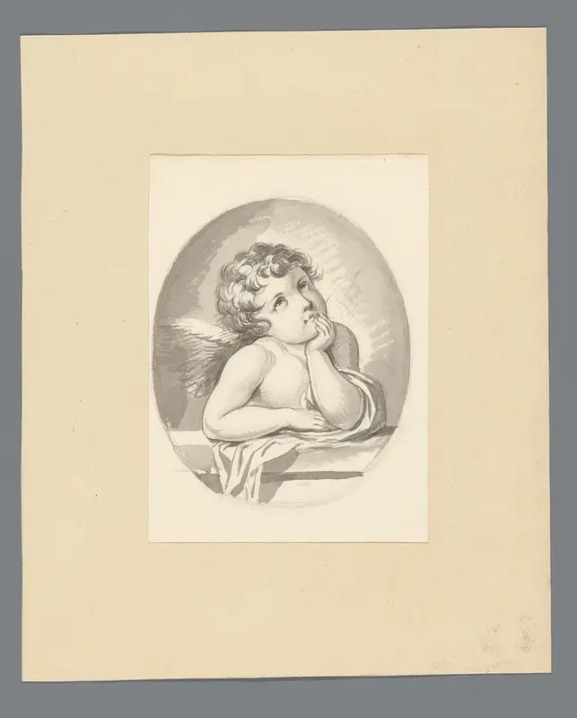 Peinzende amor, naar Raphaël Wall Art by David Pièrre Giottino Humbert de Superville - High-Resolution Digital Print