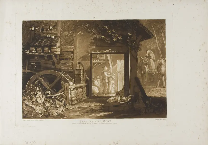 Pembury Mill, Kent, plate 12 from Liber Studiorum Wall Art by Joseph Mallord William Turner - High-Resolution Digital Print