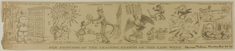 Pen Pictures of the Leading Events of the Last Week, from Chicago Tribune Wall Art by H. R. H. - High-Resolution Digital Print