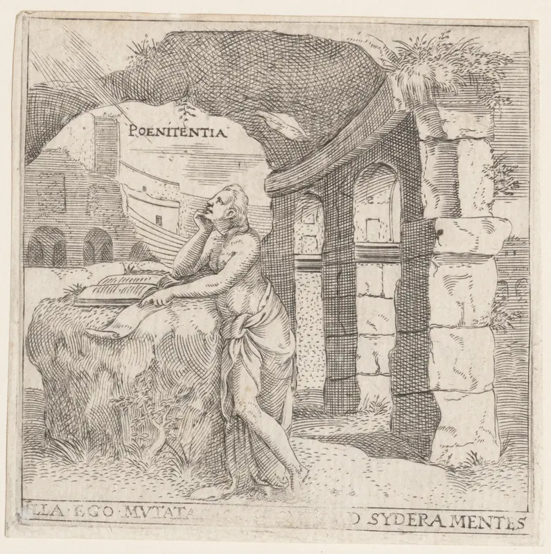 Penitence (Poenitentia) Wall Art by Enea Vico - High-Resolution Digital Print