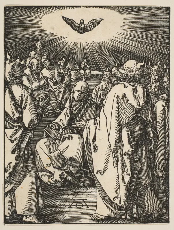 Pentecost, from "The Small Passion" Wall Art by Albrecht Dürer - High-Resolution Digital Print