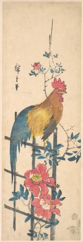Peony and Cock
