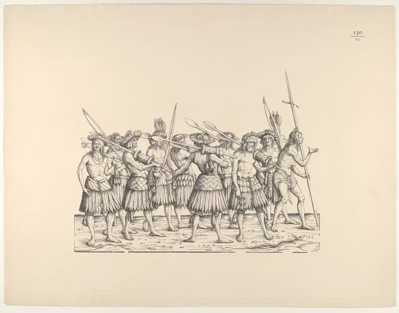 People from Calicut, from "The Triumphal Procession of Emperor Maximilian" (Triumph Des Kaisers Maximilian I) Wall Art by Hans Burgkmair - High-Resolution Digital Print