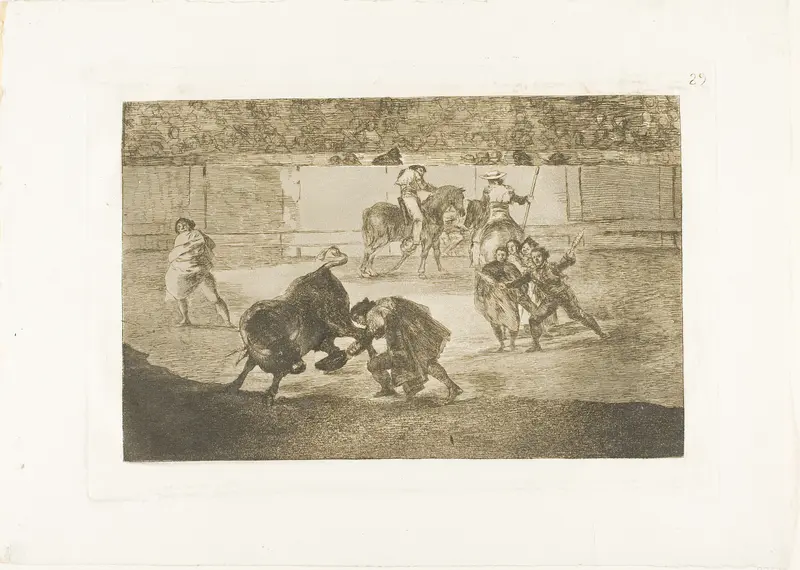 Pepe Illo making the pass of the 'recorte', plate 29 from The Art of Bullfighting
