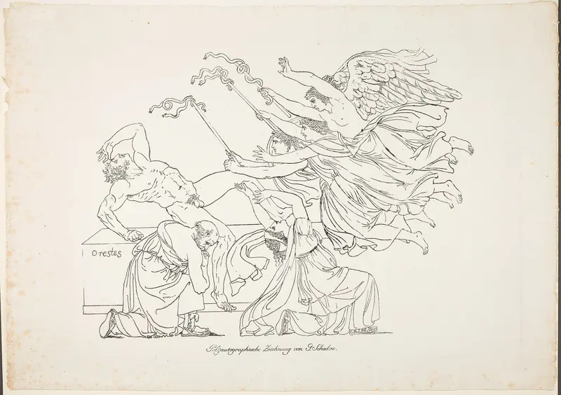 Persecution of Orestes Wall Art by Johann Gottfried Schadow - High-Resolution Digital Print