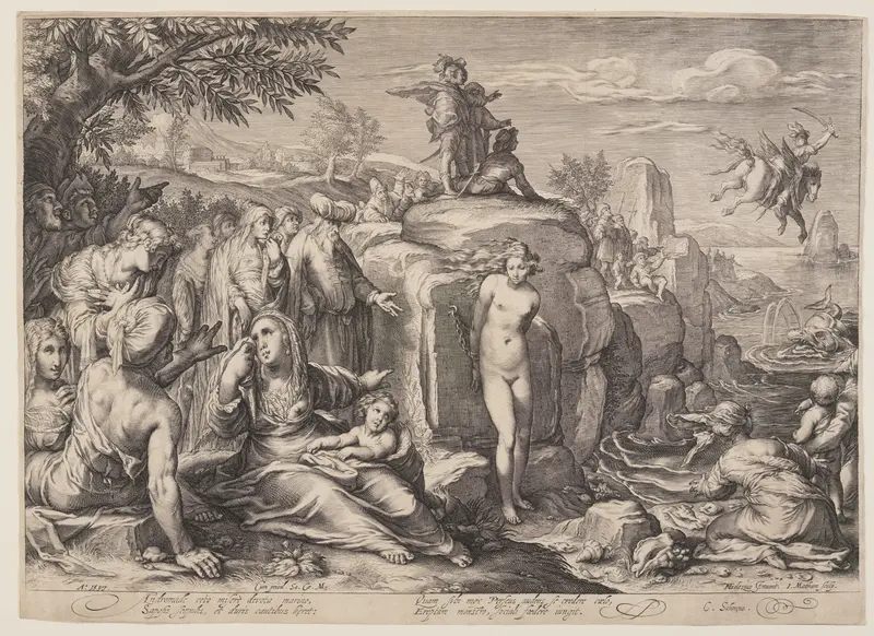 Perseus and Andromeda Wall Art by Jacob Matham - High-Resolution Digital Print