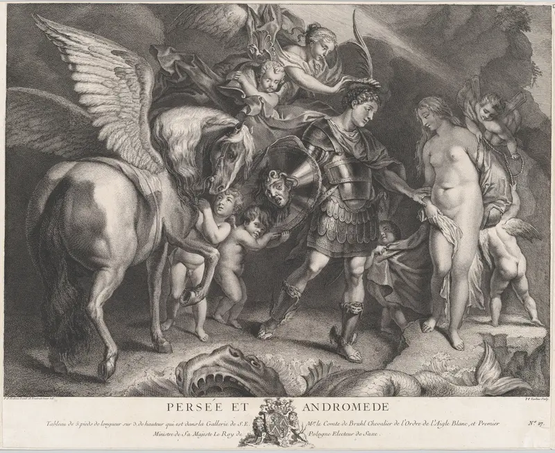 Perseus and Andromeda Wall Art by Pierre François Tardieu - High-Resolution Digital Print