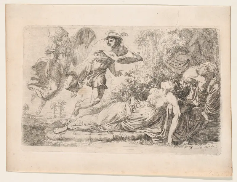 Perseus and the Sleeping Medusa Wall Art by Alexander Runciman - High-Resolution Digital Print