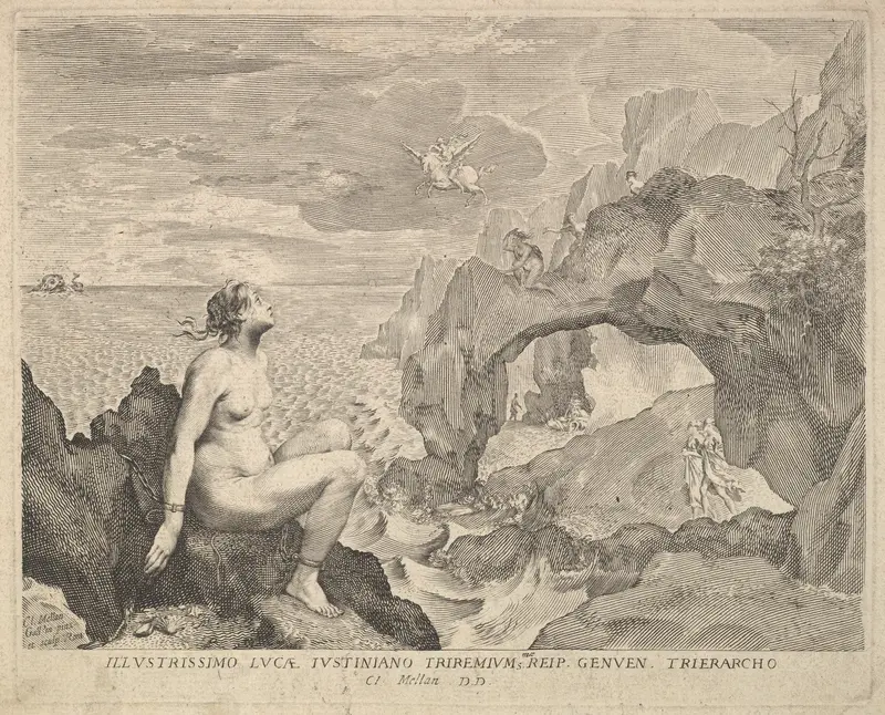 Perseus Delivering Andromeda Wall Art by Claude Mellan - High-Resolution Digital Print