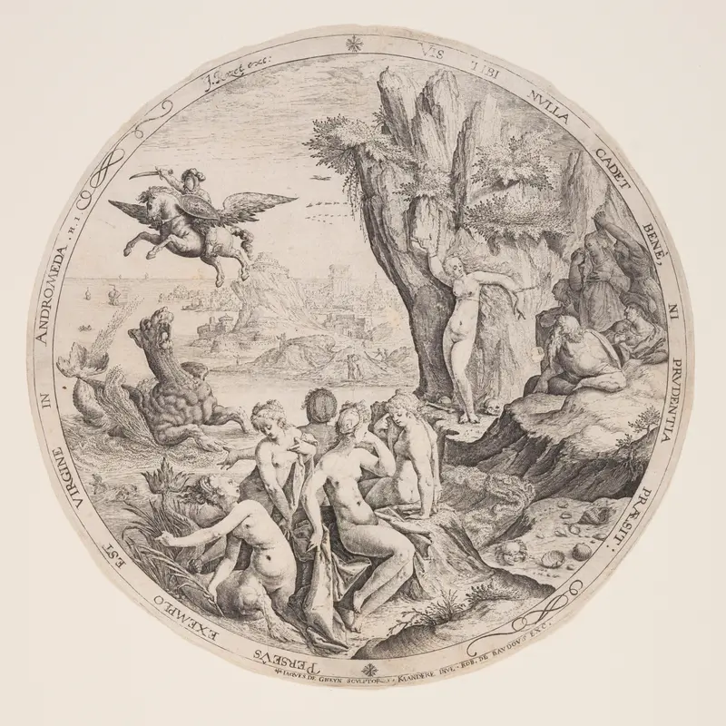 Perseus Liberating Andromeda Wall Art by Jacob de Gheyn, II - High-Resolution Digital Print