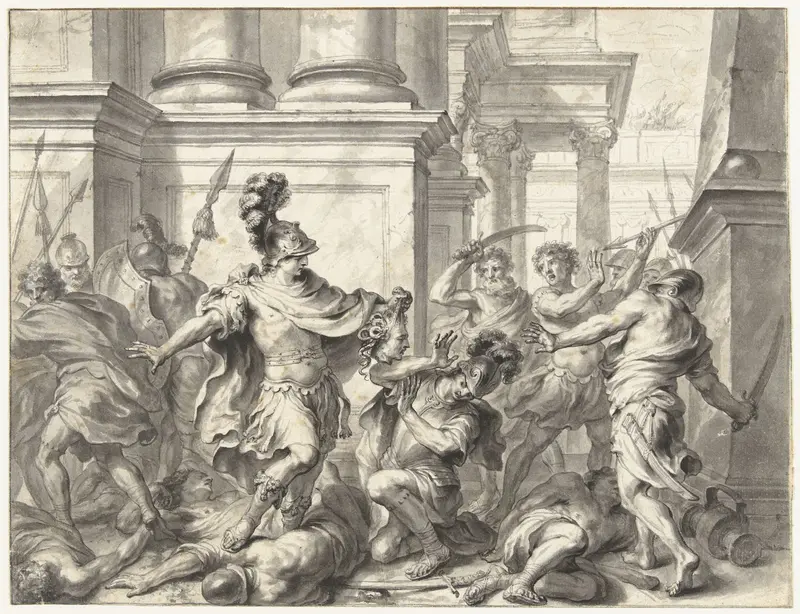 Perseus toont het hoofd van Medusa Wall Art by Godfried Maes - High-Resolution Digital Print