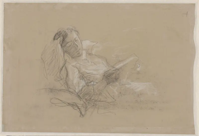 Persoon liggend in bed Wall Art by Albert Neuhuys (1844-1914) - High-Resolution Digital Print